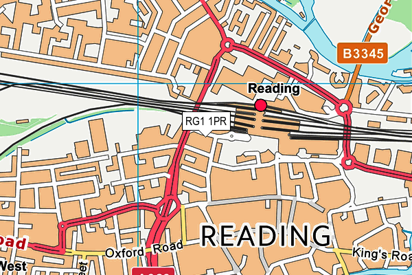 RG1 1PR map - OS VectorMap District (Ordnance Survey)