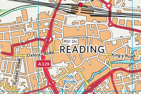 RG1 2AJ map - OS VectorMap District (Ordnance Survey) RG1 2AJ map - OS VectorMap District (Ordnance Survey)