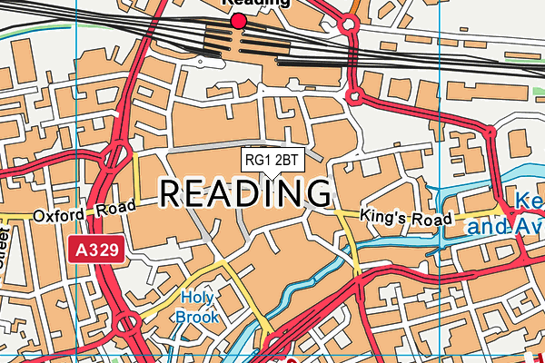 RG1 2BT map - OS VectorMap District (Ordnance Survey) RG1 2BT map - OS VectorMap District (Ordnance Survey)