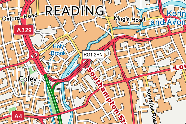RG1 2HN map - OS VectorMap District (Ordnance Survey) RG1 2HN map - OS VectorMap District (Ordnance Survey)