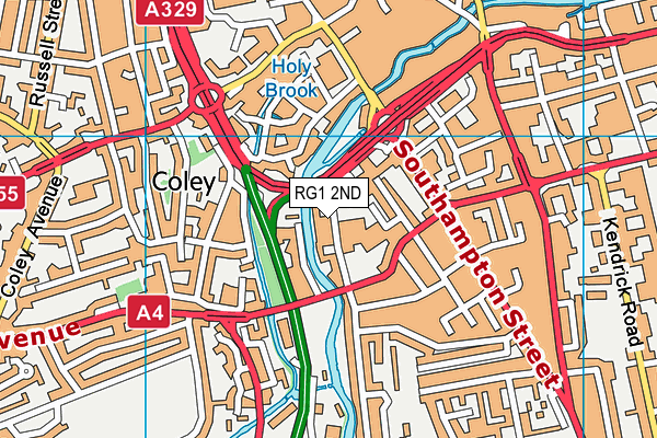 RG1 2ND map - OS VectorMap District (Ordnance Survey)
