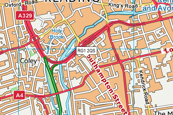 RG1 2QS map - OS VectorMap District (Ordnance Survey) RG1 2QS map - OS VectorMap District (Ordnance Survey)