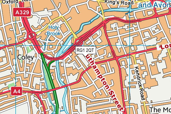RG1 2QT map - OS VectorMap District (Ordnance Survey) RG1 2QT map - OS VectorMap District (Ordnance Survey)