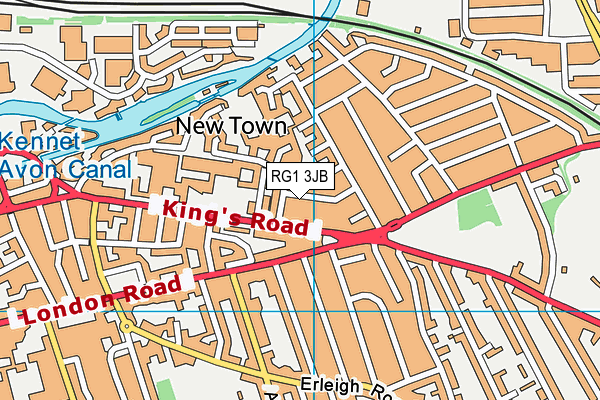 RG1 3JB map - OS VectorMap District (Ordnance Survey)