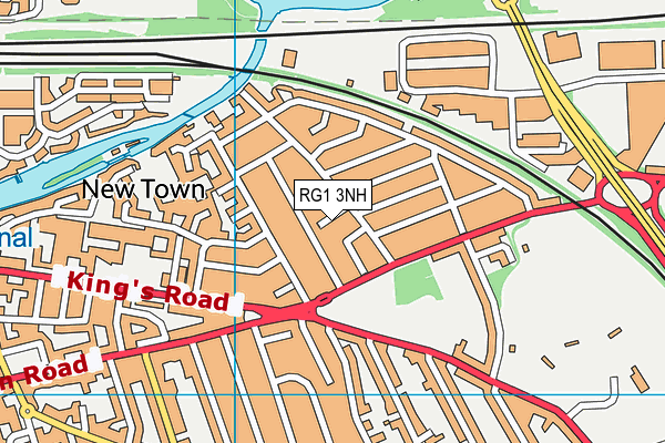 RG1 3NH map - OS VectorMap District (Ordnance Survey) RG1 3NH map - OS VectorMap District (Ordnance Survey)