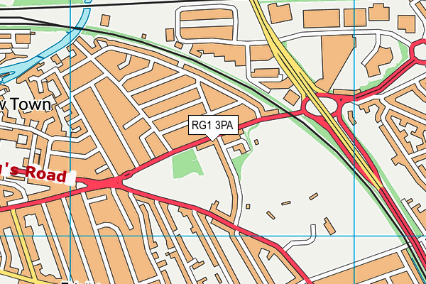 RG1 3PA map - OS VectorMap District (Ordnance Survey) RG1 3PA map - OS VectorMap District (Ordnance Survey)