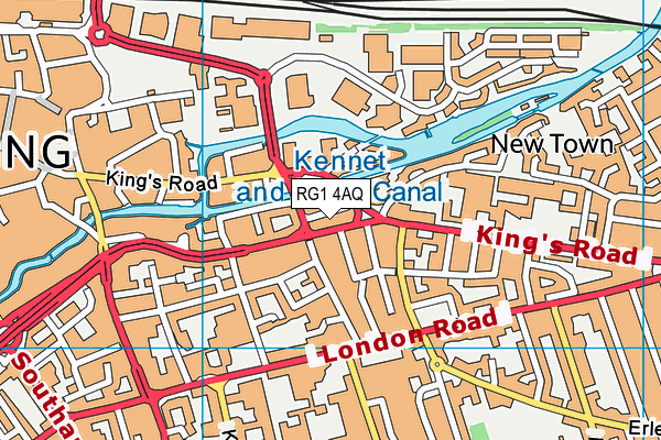 RG1 4AQ map - OS VectorMap District (Ordnance Survey)