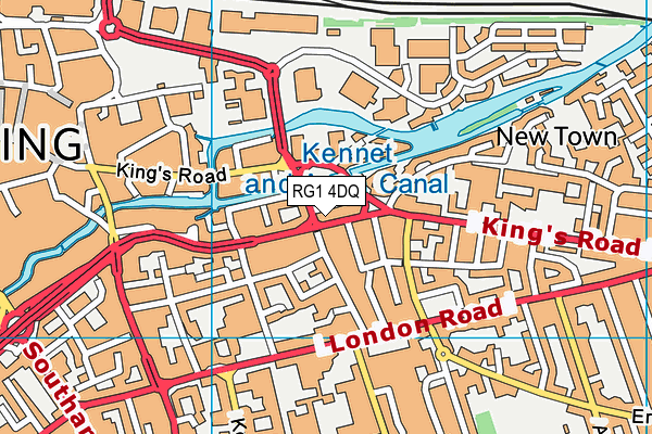 RG1 4DQ map - OS VectorMap District (Ordnance Survey) RG1 4DQ map - OS VectorMap District (Ordnance Survey)