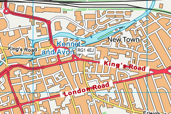 RG1 4EJ map - OS VectorMap District (Ordnance Survey)