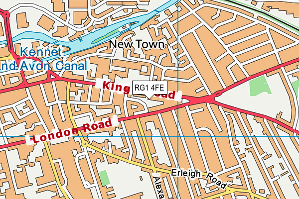 RG1 4FE map - OS VectorMap District (Ordnance Survey) RG1 4FE map - OS VectorMap District (Ordnance Survey)