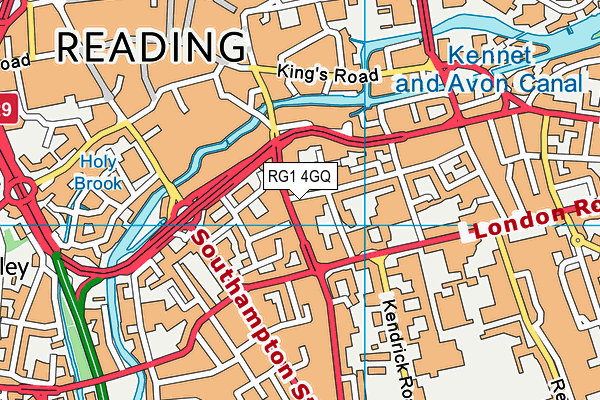 RG1 4GQ map - OS VectorMap District (Ordnance Survey) RG1 4GQ map - OS VectorMap District (Ordnance Survey)