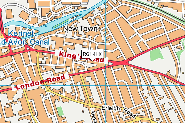 RG1 4HX map - OS VectorMap District (Ordnance Survey)