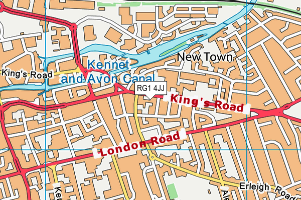 RG1 4JJ map - OS VectorMap District (Ordnance Survey)