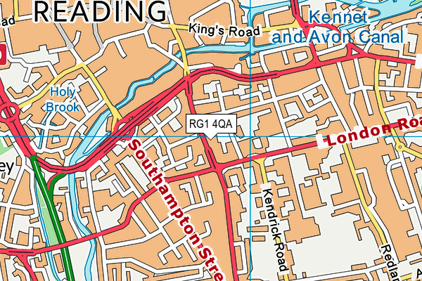 RG1 4QA map - OS VectorMap District (Ordnance Survey) RG1 4QA map - OS VectorMap District (Ordnance Survey)