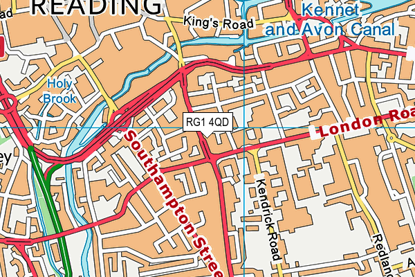 RG1 4QD map - OS VectorMap District (Ordnance Survey) RG1 4QD map - OS VectorMap District (Ordnance Survey)
