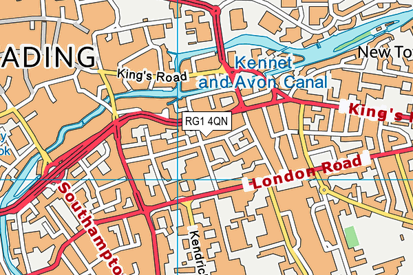 RG1 4QN map - OS VectorMap District (Ordnance Survey) RG1 4QN map - OS VectorMap District (Ordnance Survey)