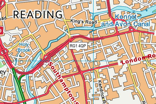 RG1 4QP map - OS VectorMap District (Ordnance Survey) RG1 4QP map - OS VectorMap District (Ordnance Survey)