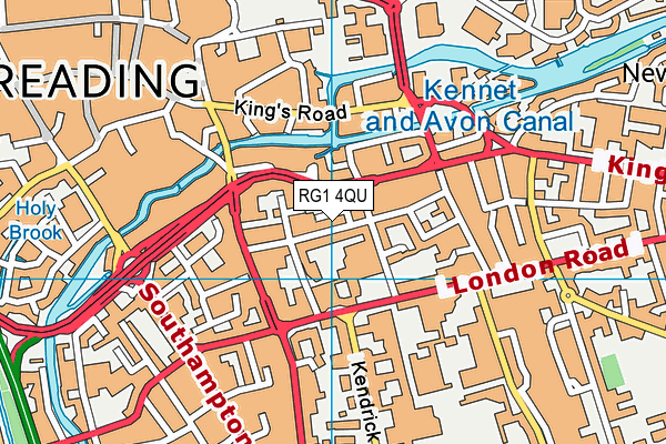 RG1 4QU map - OS VectorMap District (Ordnance Survey) RG1 4QU map - OS VectorMap District (Ordnance Survey)