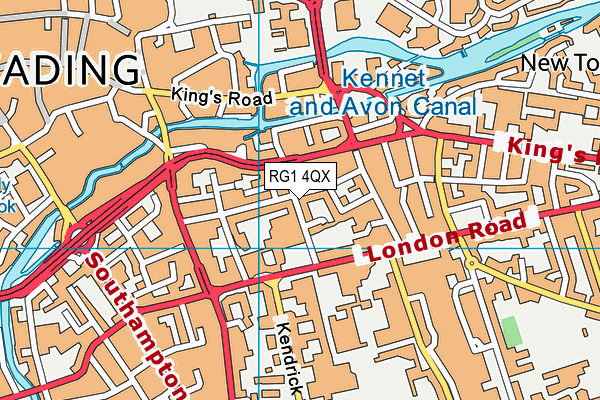 RG1 4QX map - OS VectorMap District (Ordnance Survey)