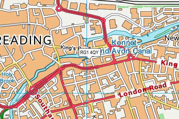 RG1 4QY map - OS VectorMap District (Ordnance Survey)