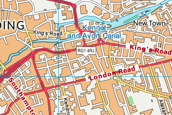 RG1 4RJ map - OS VectorMap District (Ordnance Survey)