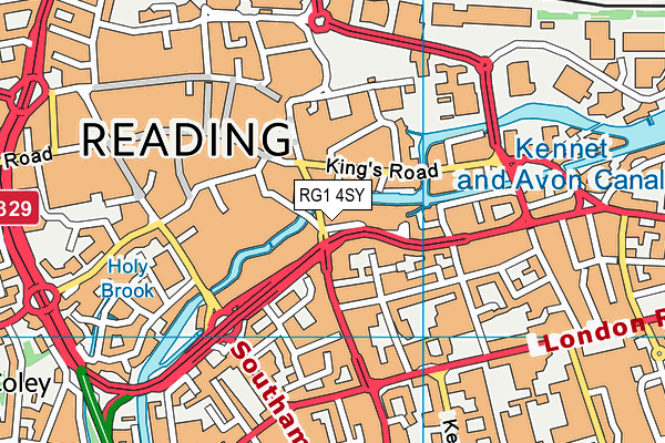 RG1 4SY map - OS VectorMap District (Ordnance Survey)