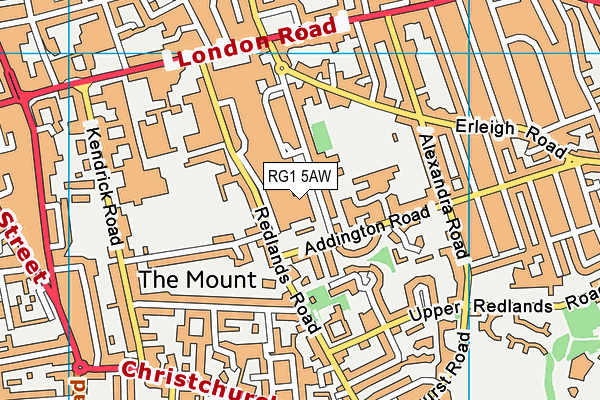 RG1 5AW map - OS VectorMap District (Ordnance Survey) RG1 5AW map - OS VectorMap District (Ordnance Survey)