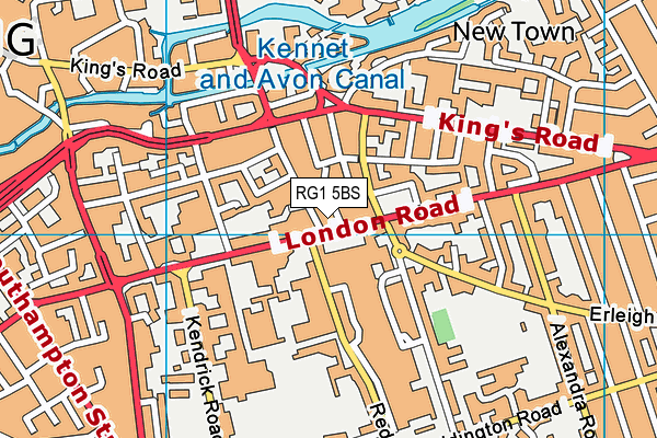 RG1 5BS map - OS VectorMap District (Ordnance Survey)