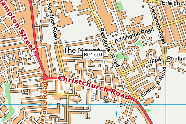 RG1 5DJ map - OS VectorMap District (Ordnance Survey) RG1 5DJ map - OS VectorMap District (Ordnance Survey)