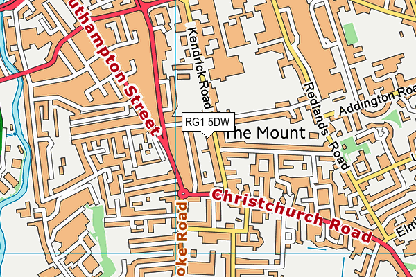 RG1 5DW map - OS VectorMap District (Ordnance Survey)