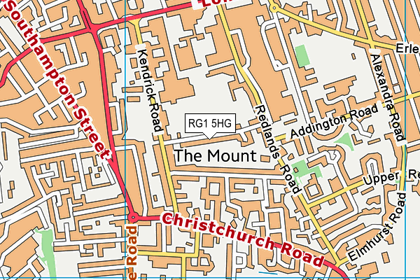 RG1 5HG map - OS VectorMap District (Ordnance Survey)