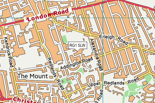 RG1 5LW map - OS VectorMap District (Ordnance Survey) RG1 5LW map - OS VectorMap District (Ordnance Survey)