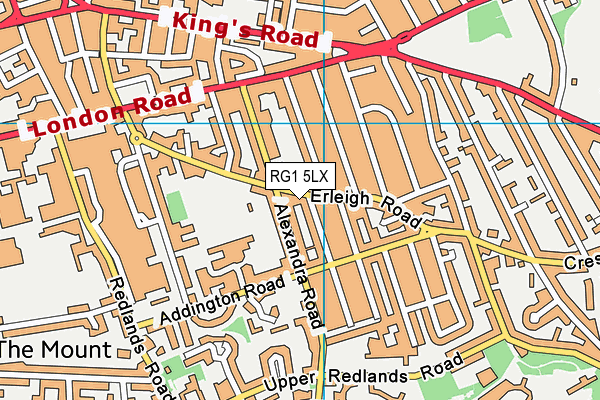 RG1 5LX map - OS VectorMap District (Ordnance Survey) RG1 5LX map - OS VectorMap District (Ordnance Survey)