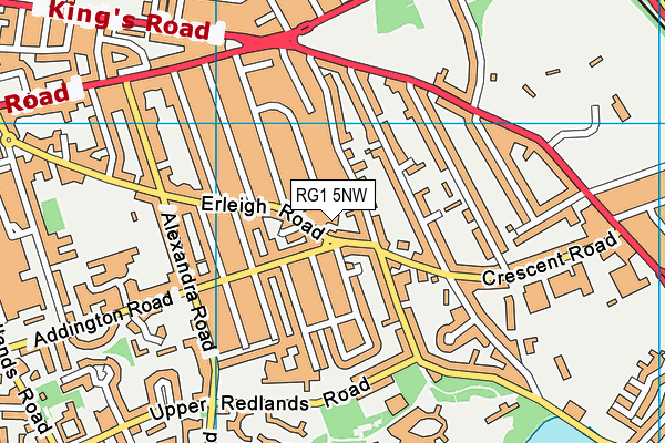 RG1 5NW map - OS VectorMap District (Ordnance Survey) RG1 5NW map - OS VectorMap District (Ordnance Survey)