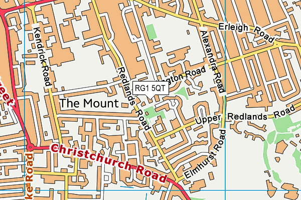 RG1 5QT map - OS VectorMap District (Ordnance Survey) RG1 5QT map - OS VectorMap District (Ordnance Survey)