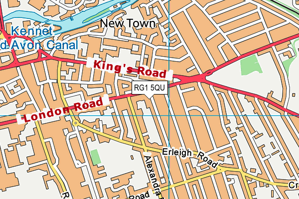 RG1 5QU map - OS VectorMap District (Ordnance Survey) RG1 5QU map - OS VectorMap District (Ordnance Survey)
