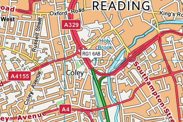 RG1 6AB map - OS VectorMap District (Ordnance Survey) RG1 6AB map - OS VectorMap District (Ordnance Survey)