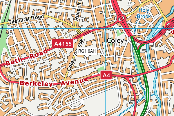 RG1 6AH map - OS VectorMap District (Ordnance Survey)