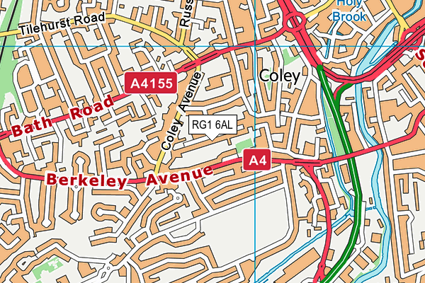 RG1 6AL map - OS VectorMap District (Ordnance Survey)