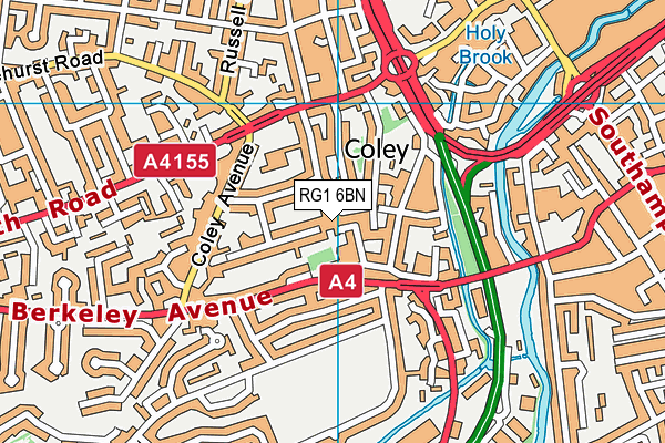 RG1 6BN map - OS VectorMap District (Ordnance Survey) RG1 6BN map - OS VectorMap District (Ordnance Survey)