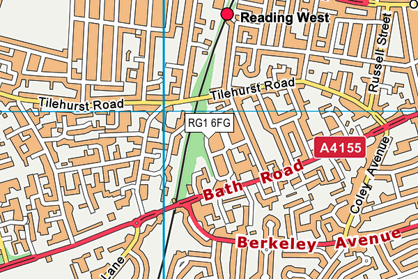 RG1 6FG map - OS VectorMap District (Ordnance Survey) RG1 6FG map - OS VectorMap District (Ordnance Survey)