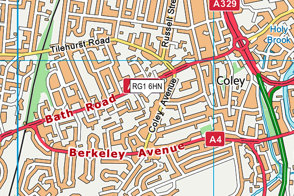 RG1 6HN map - OS VectorMap District (Ordnance Survey) RG1 6HN map - OS VectorMap District (Ordnance Survey)
