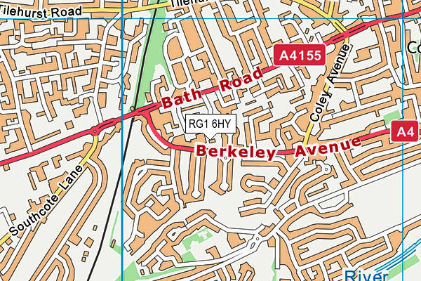 RG1 6HY map - OS VectorMap District (Ordnance Survey) RG1 6HY map - OS VectorMap District (Ordnance Survey)