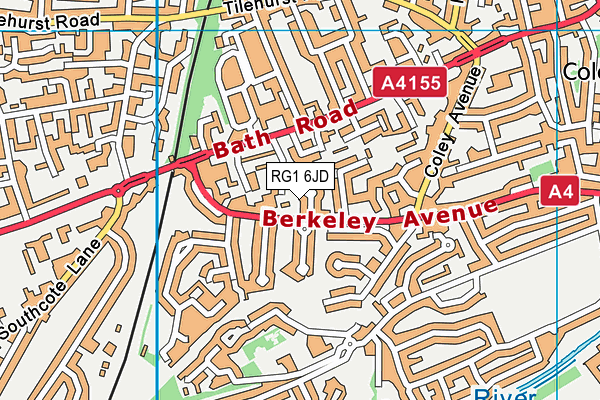RG1 6JD map - OS VectorMap District (Ordnance Survey) RG1 6JD map - OS VectorMap District (Ordnance Survey)