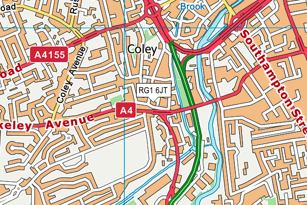 RG1 6JT map - OS VectorMap District (Ordnance Survey)