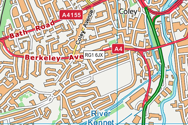 RG1 6JX map - OS VectorMap District (Ordnance Survey) RG1 6JX map - OS VectorMap District (Ordnance Survey)