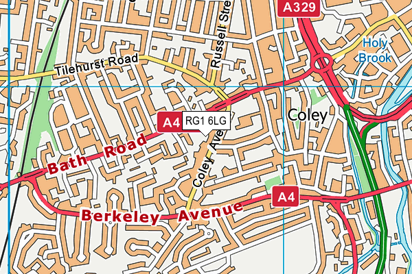 RG1 6LG map - OS VectorMap District (Ordnance Survey)