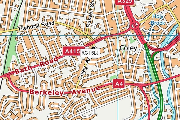 RG1 6LJ map - OS VectorMap District (Ordnance Survey)