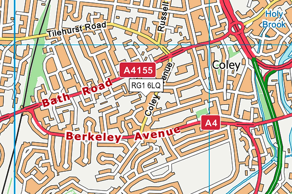 RG1 6LQ map - OS VectorMap District (Ordnance Survey) RG1 6LQ map - OS VectorMap District (Ordnance Survey)