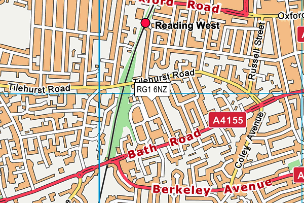 RG1 6NZ map - OS VectorMap District (Ordnance Survey) RG1 6NZ map - OS VectorMap District (Ordnance Survey)